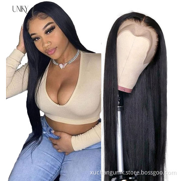 Lace Frontal Wig Vendors Wholesale Straight Transparent HD Lace Front Wigs For Black Women 100 Virgin Brazilian Human Hair Wigs